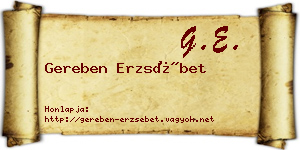 Gereben Erzsébet névjegykártya